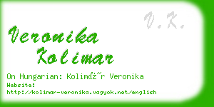 veronika kolimar business card